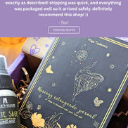 Customer review sharing how the journal helped them stay grounded during Mercury Retrograde.