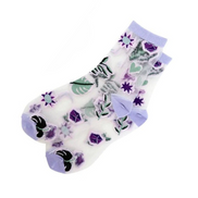 Embroidered Mesh Ankle Socks