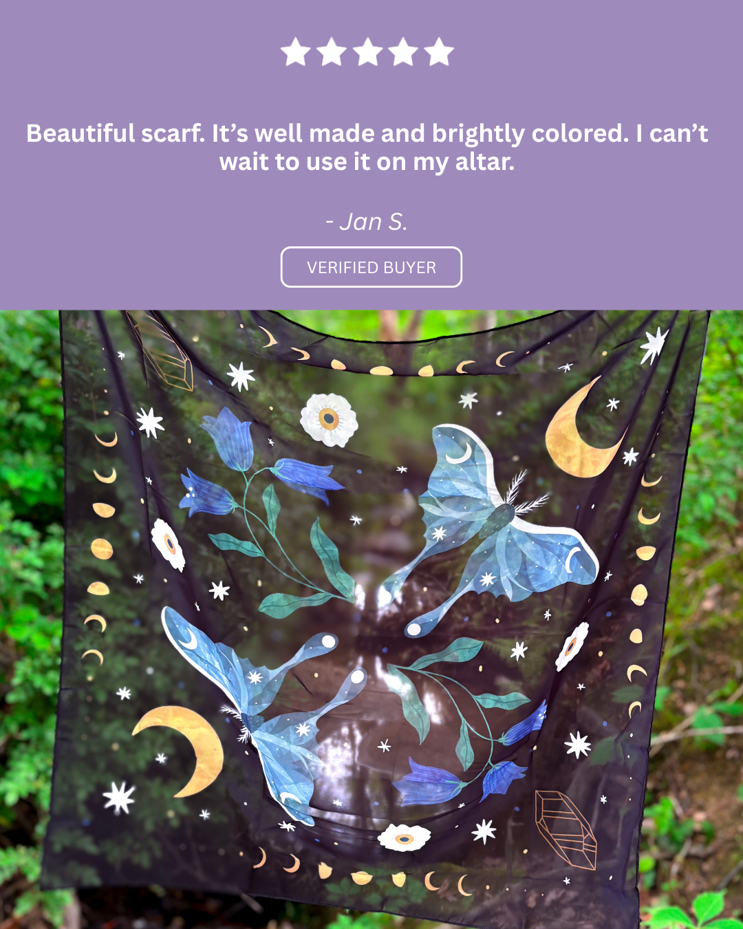 Midnight Garden Scarf & Altar Cloth