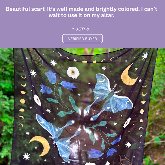 Midnight Garden Scarf & Altar Cloth