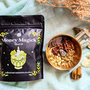 Money Magick ritual Kit with brown bowl by Goddess Provisions