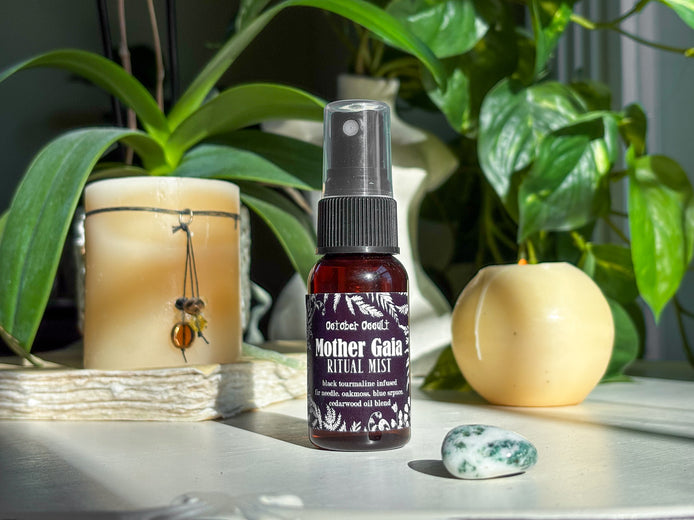Black Tourmaline Infused Body Mist - Fir needle - Oakmoss - Blue Spruce - Cedarwood oils