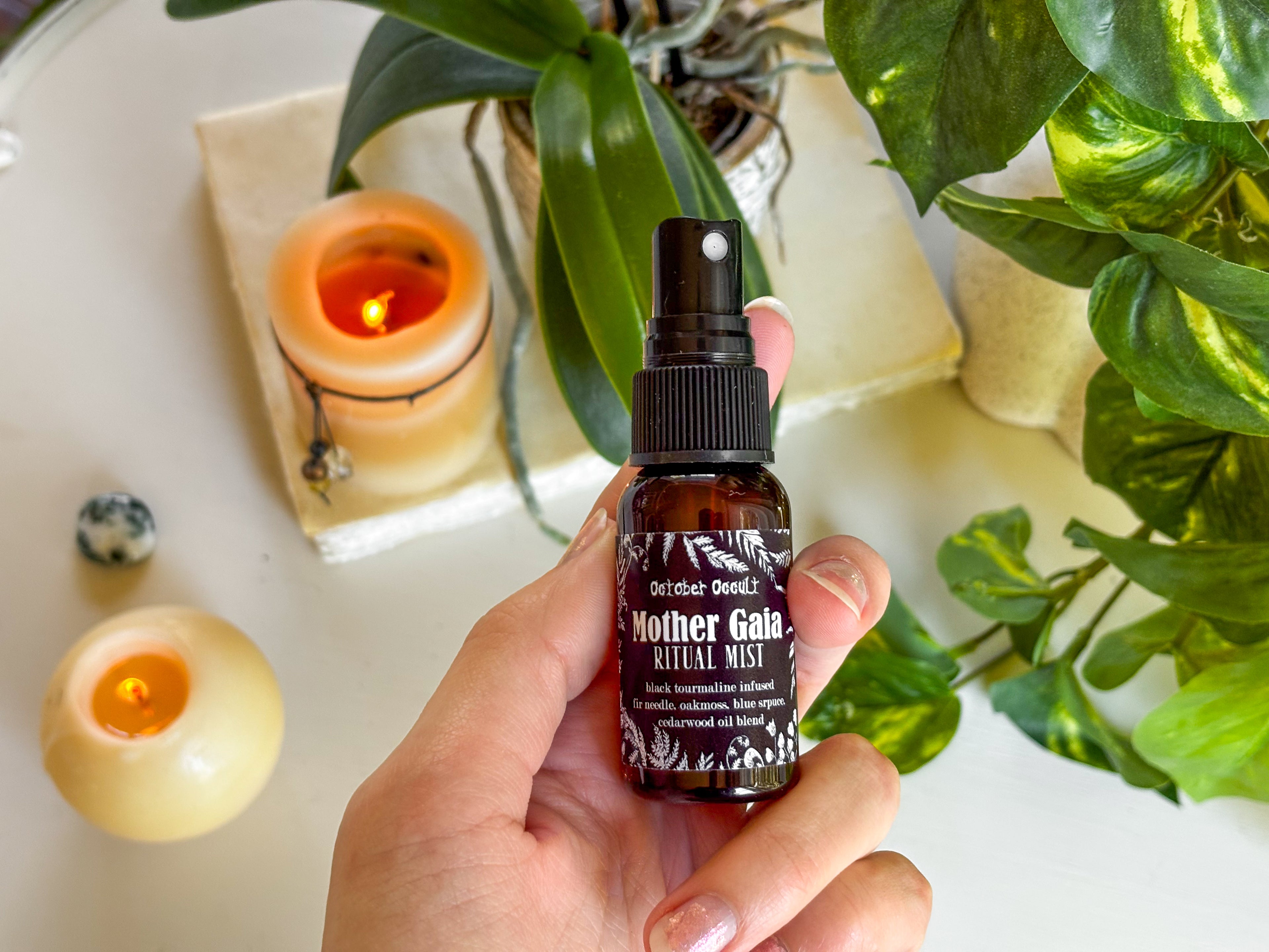 Black Tourmaline Infused Body Mist - Fir needle - Oakmoss - Blue Spruce - Cedarwood oils