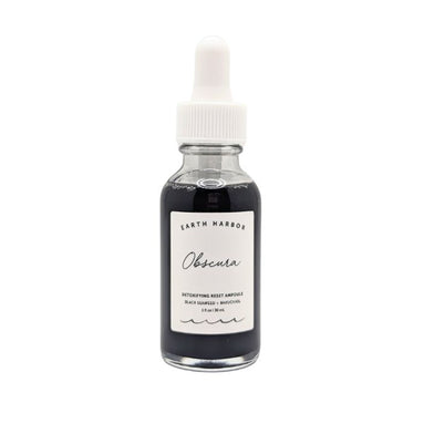 Detoxify and rejuvenate your skin with Obscura Ampoule Serum. Infused with Black Seaweed and Bamboo Charcoal, this vegan elixir refreshes all skin types. Available at Goddess Provisions.