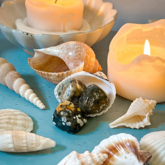ocean jasper crystal for emotional healing, calm energy, and spiritual balance