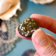 polished ocean jasper stone with natural patterns for calming and spiritual rituals