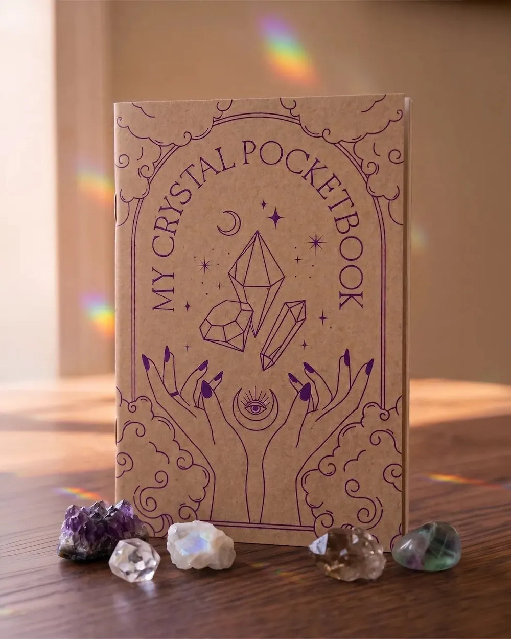 crystal journal notebook for tracking healing stones, rituals, and crystal collections