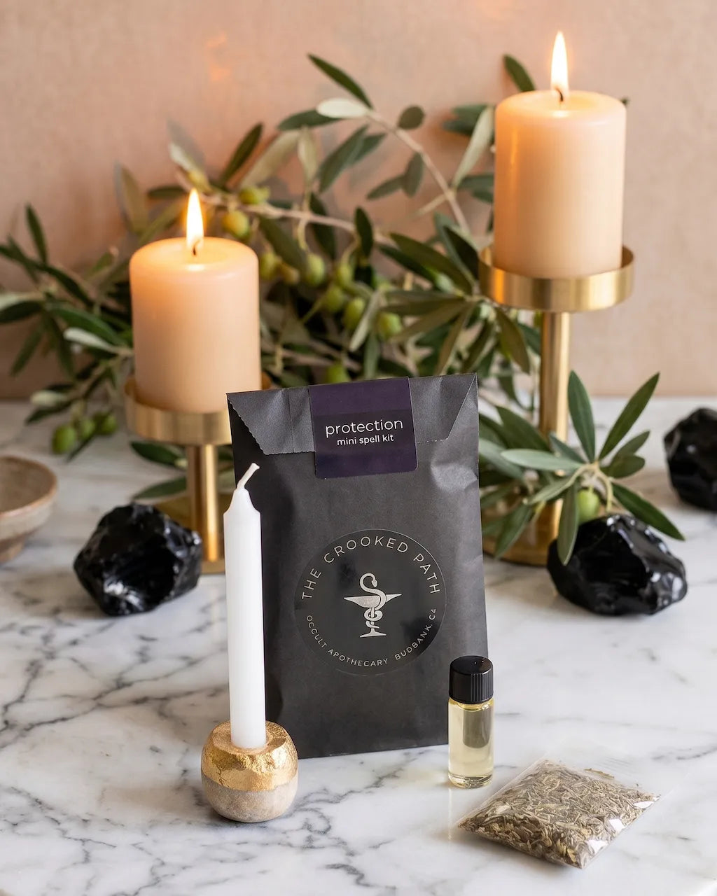 mini protection ritual kit for energy cleansing, shielding, and intention setting