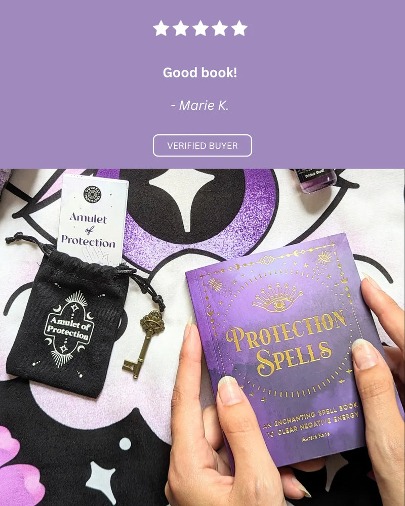 Customer review sharing how the protection rituals helped create a calmer and more peaceful space.