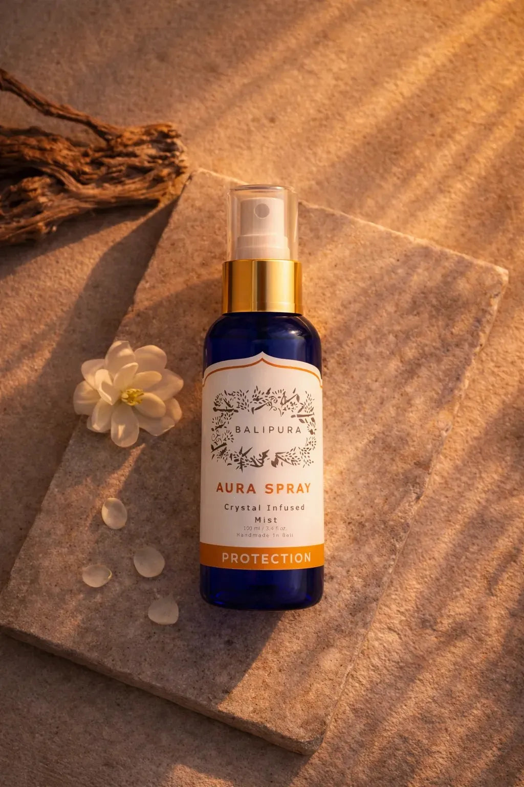 Crystal infused aura mist for protection, energy balance, and daily cleansing rituals