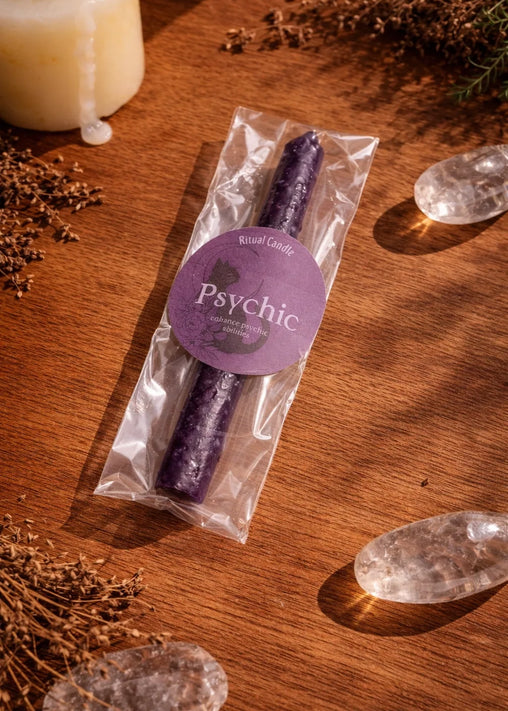 psychic ritual candle for enhancing intuition and spiritual awareness