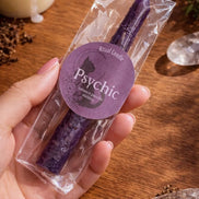 Psychic Candle & Glass Holder Set – Intuition & Divination Ritual Kit