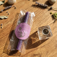 Psychic Candle & Glass Holder Set – Intuition & Divination Ritual Kit