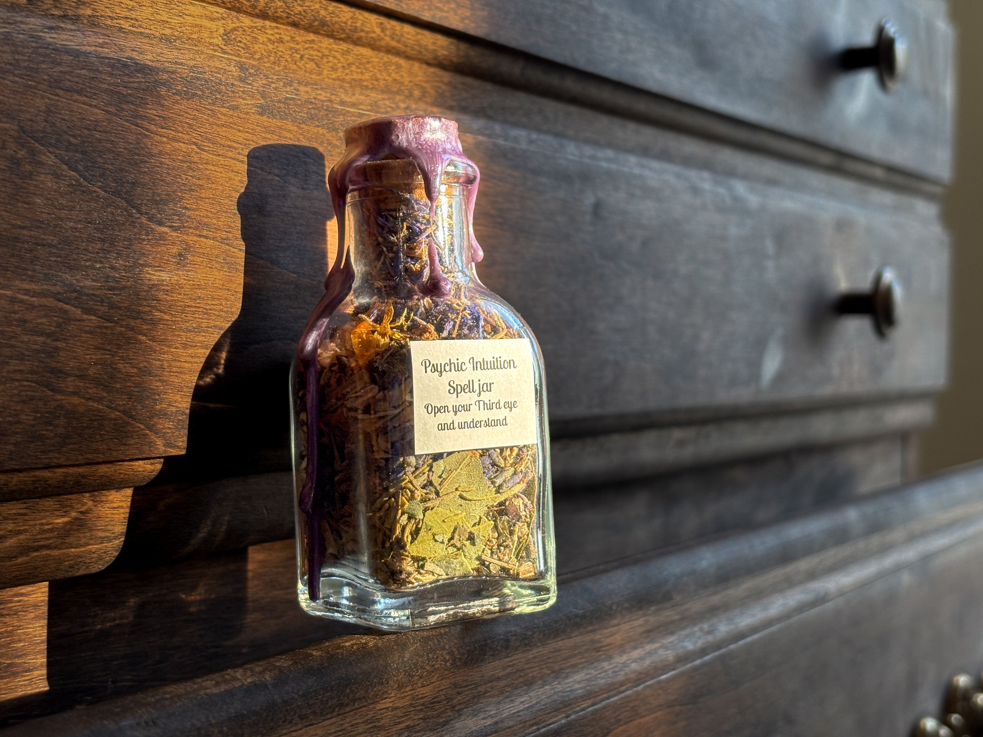 spell jar for intuition and psychic development used in meditation and spiritual rituals
