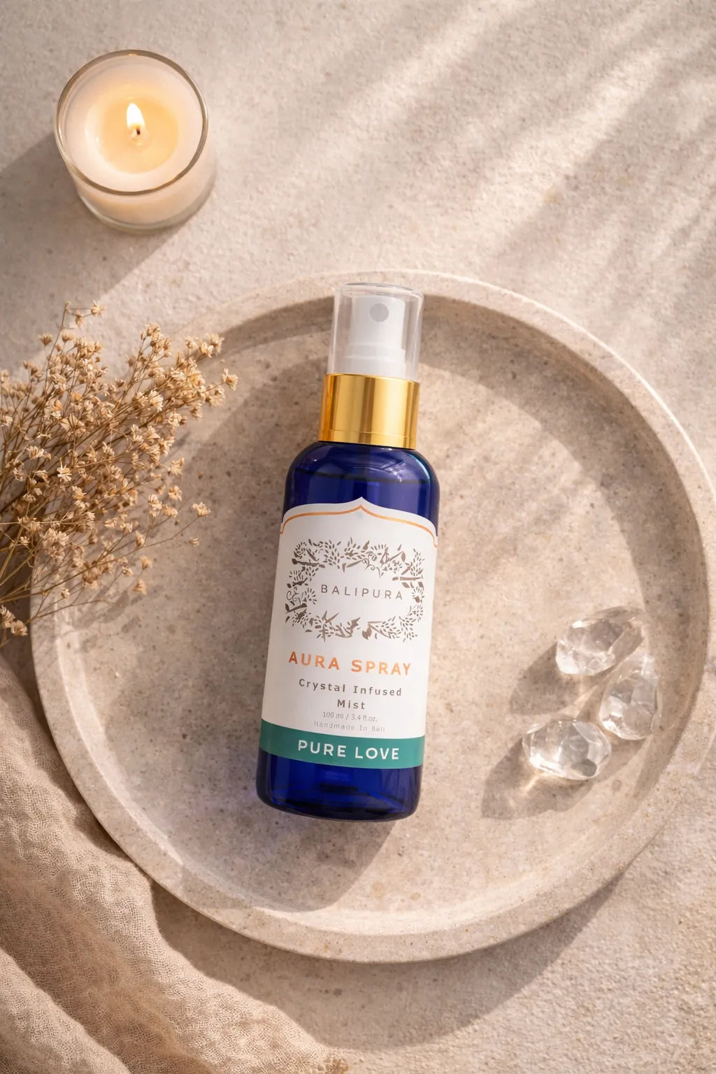 Pure love aura spray for heart chakra healing, self love, and emotional balance