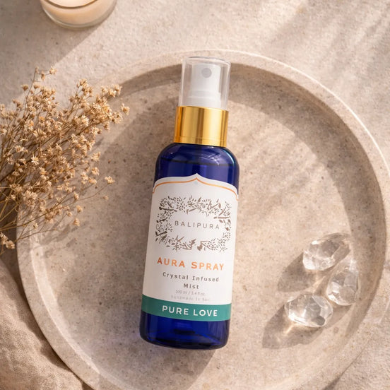 Pure love aura spray for heart chakra healing, self love, and emotional balance