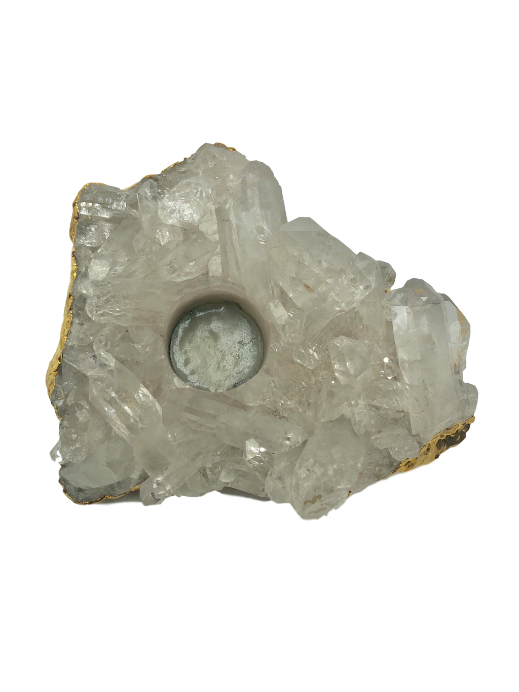 Quartz Cluster Tea Light Holder