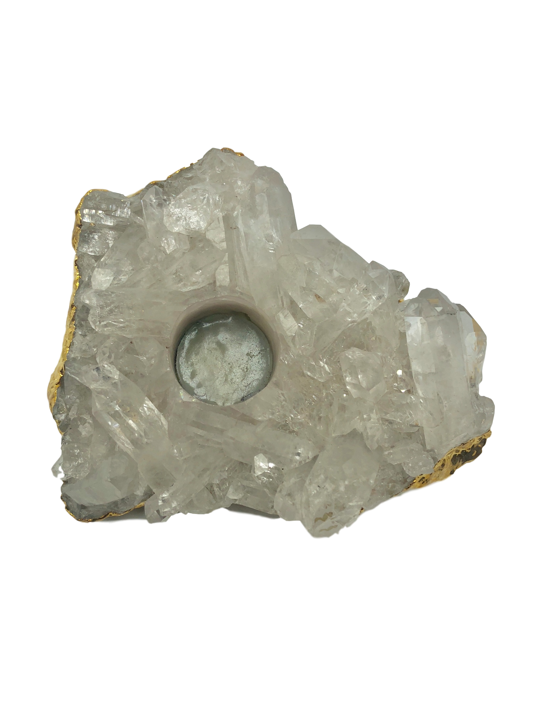 Quartz Cluster Tea Light Holder