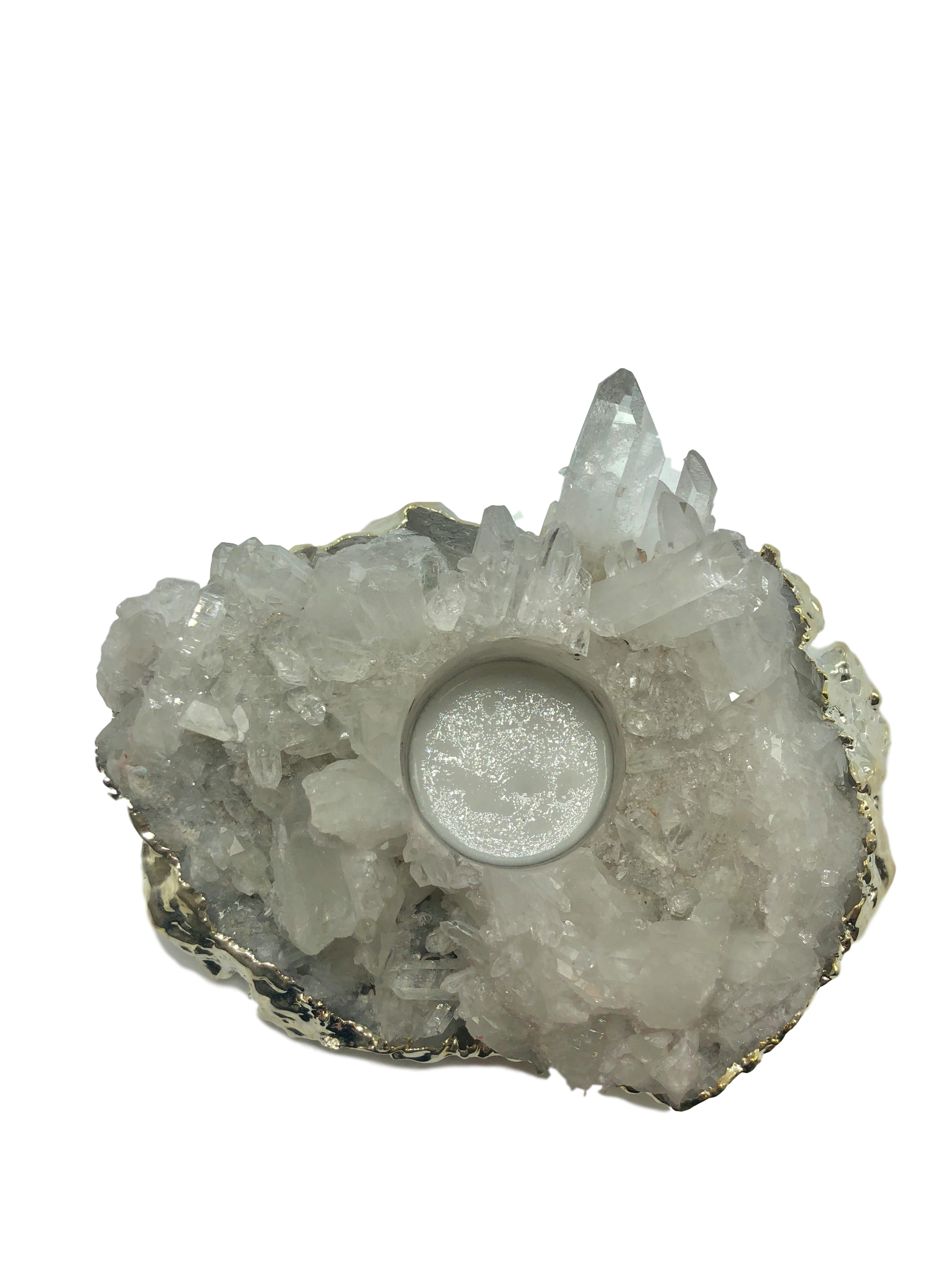 Quartz Cluster Tea Light Holder