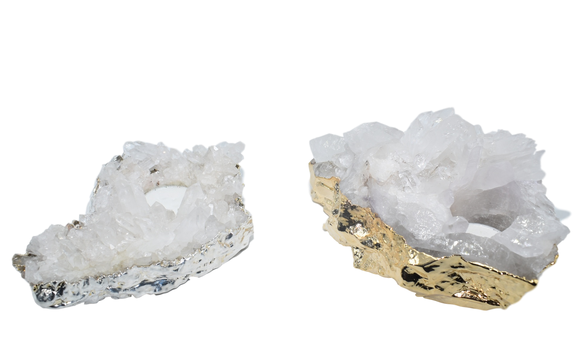 Quartz Cluster Tea Light Holder