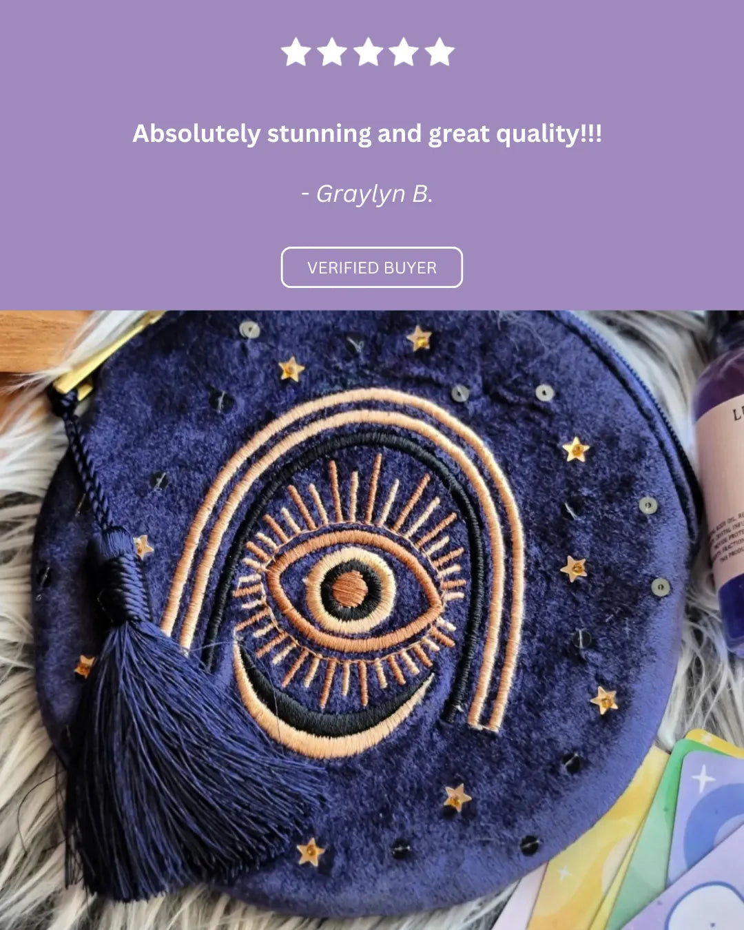 Radiating Intuition Velvet Pouch