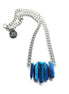 Rocked Up Mini Crystal Quartz Necklace - Sapphire
