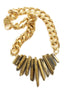 Rocked Up Crystal Quartz Necklace - Gold