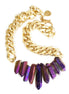 Rocked Up Crystal Quartz Necklace - Purple