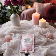 Rose quartz clay facial mask by Vitamasques for self-love and radiant skincare ritual.