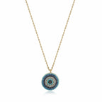 Crystal Embedded Evil Eye Necklace