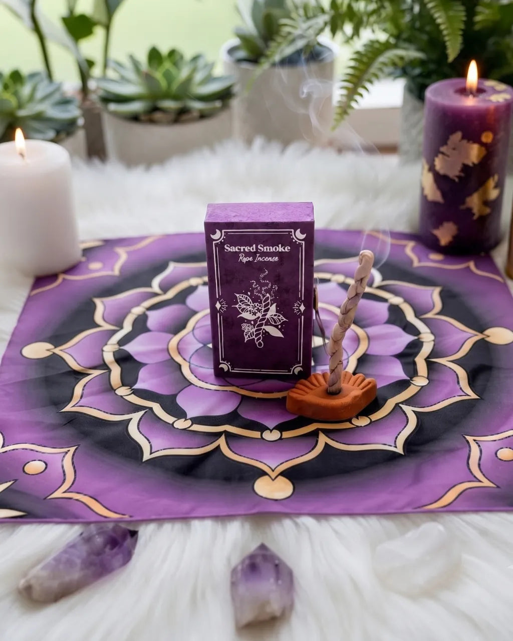 Sacred Smoke rope incense for meditation, energy cleansing, and spiritual rituals