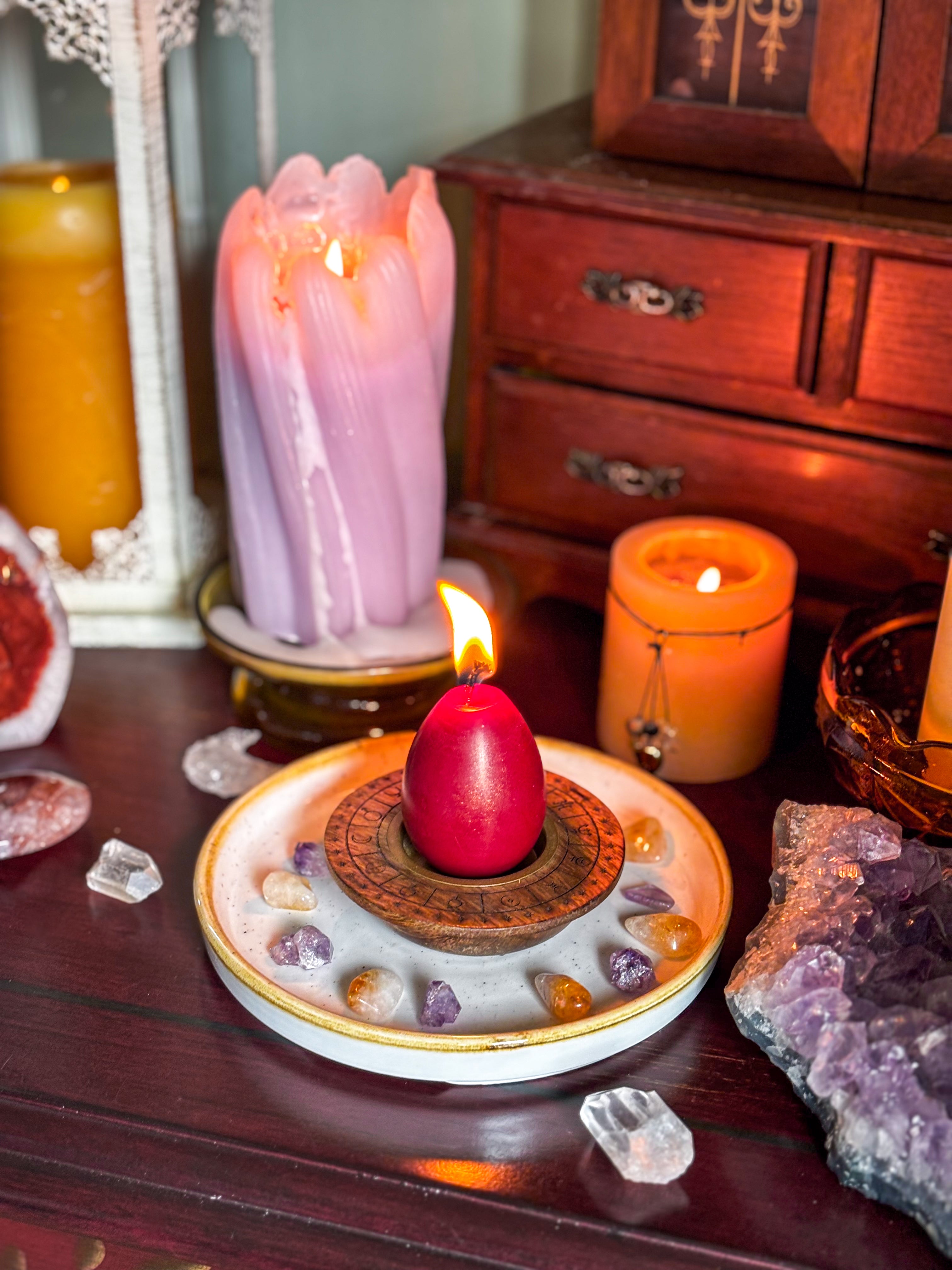 🔥 Phoenix Egg Candle – Ritual Fire for Rebirth, Renewal & Personal Power