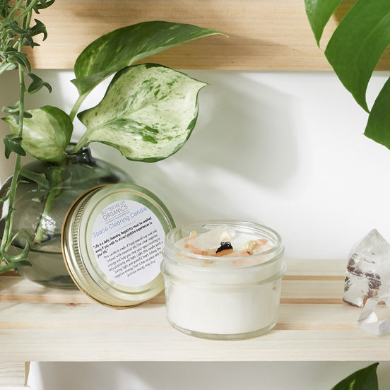 Organic Space Clearing Intention Candle