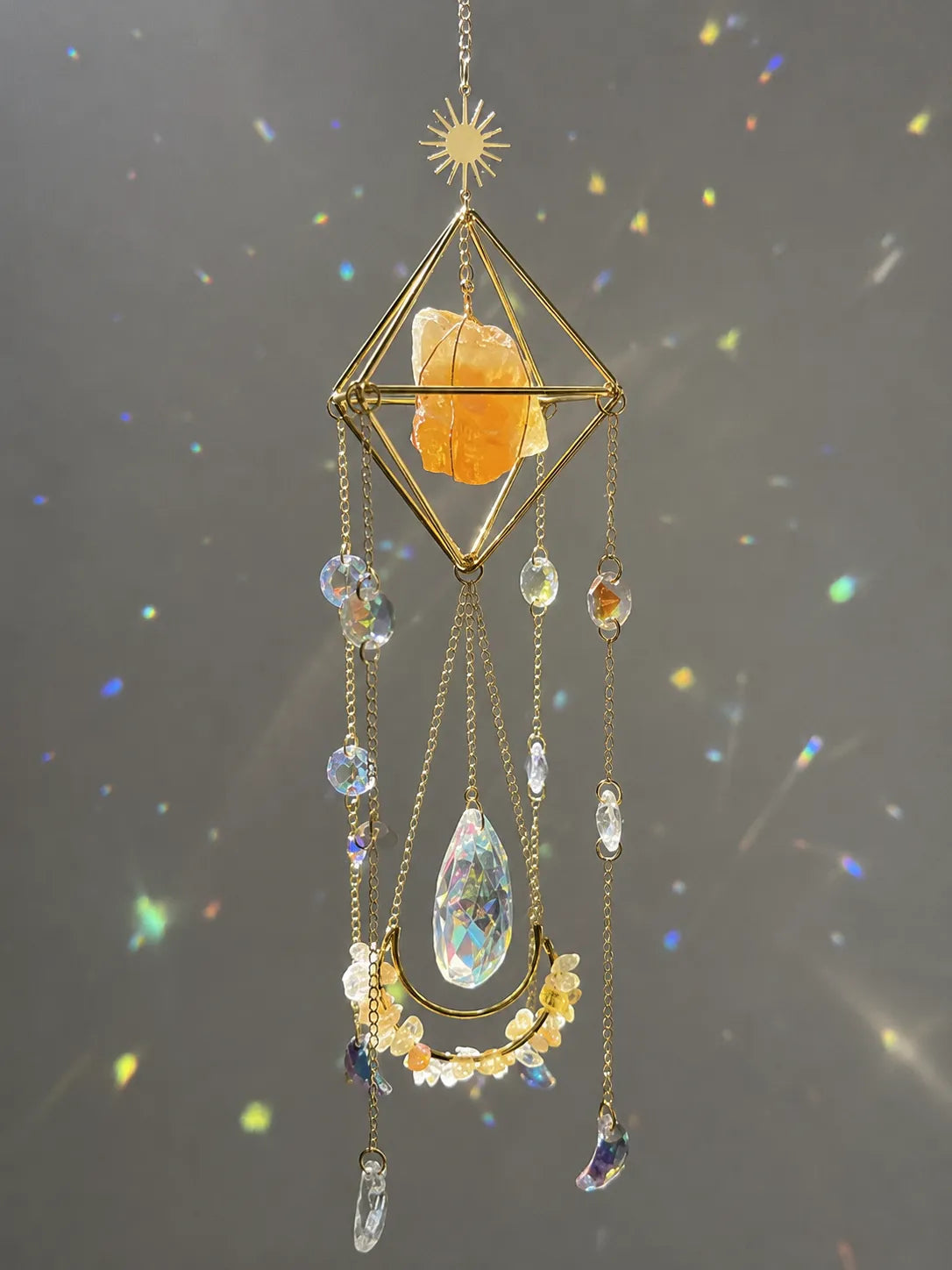 Sparkling Citrine Suncatcher