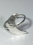 Hammered Silver Crescent Moon Ring