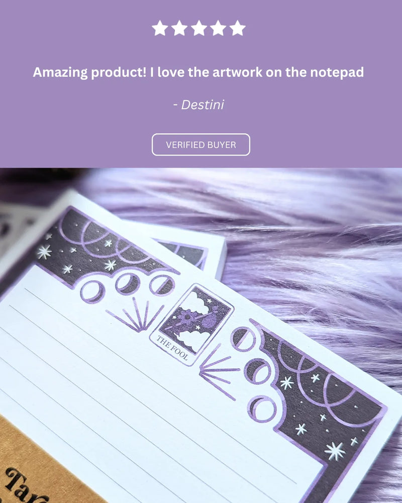 Customer review sharing how the Major Arcana pages make planning feel more fun and inspiring.