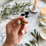 gold tiger's eye crystal for protection, confidence, and grounding energy