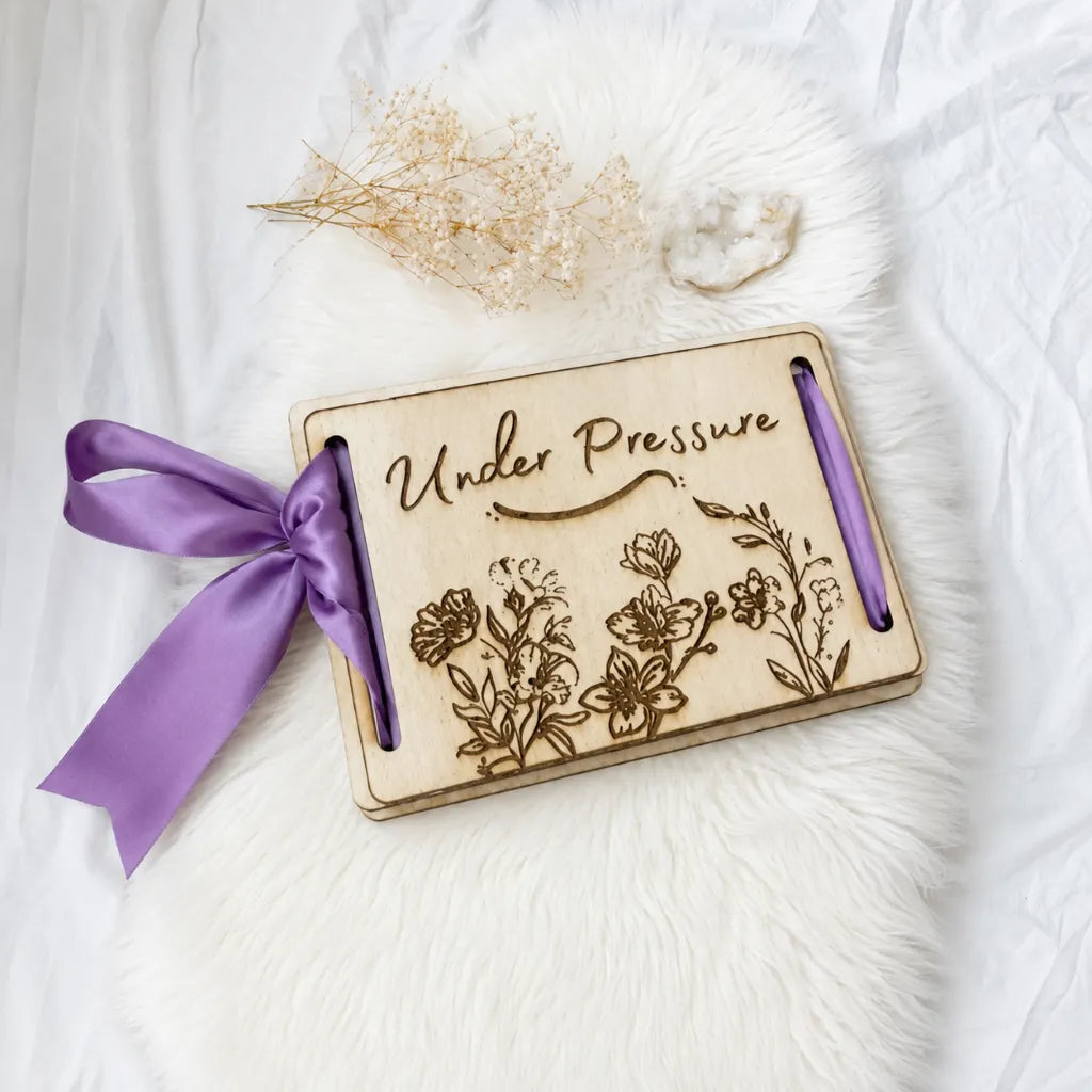 Under Pressure flower press for preserving pressed flowers, petals, and botanical keepsakes
