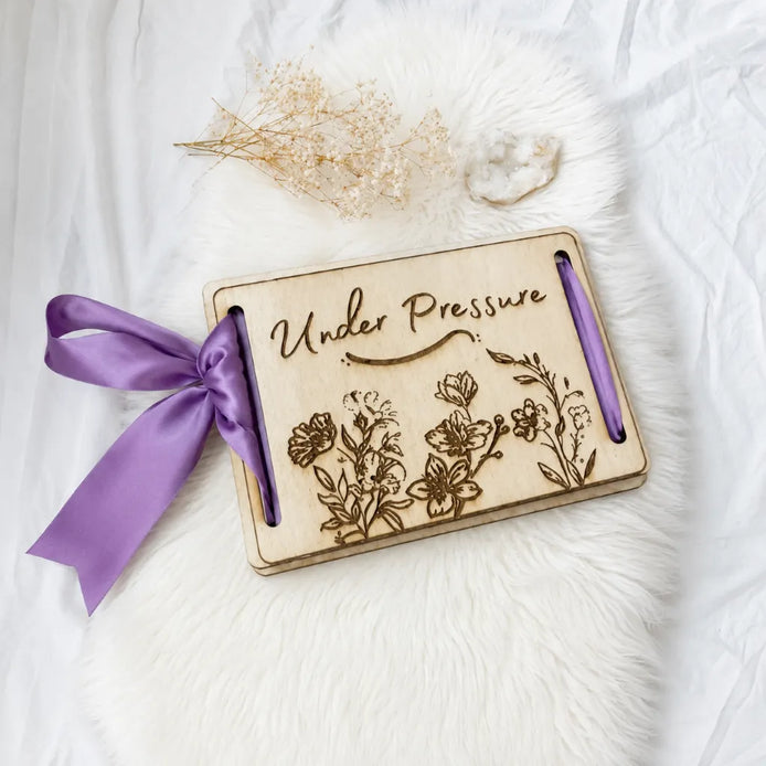 Under Pressure flower press for preserving pressed flowers, petals, and botanical keepsakes