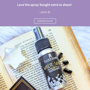 Customer review sharing how the cleansing spray helps refresh and reset their space.