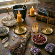 Mini ritual broom altar tool for energy cleansing and spiritual rituals