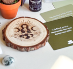 Mother Gaia Wooden Altar Tile – Earth Goddess Altar Decor | Exclusive Witch Ritual Tool for Spiritual Renewal | Goddess Provisions Design