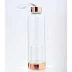 Crystal Infusing Glass Water Bottle