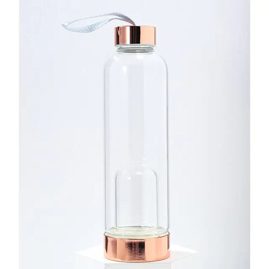 Crystal Infuser Water Bottle – Glass Elixir Bottle
