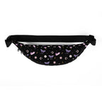 Black Crystal Moon Moth Belt Bag