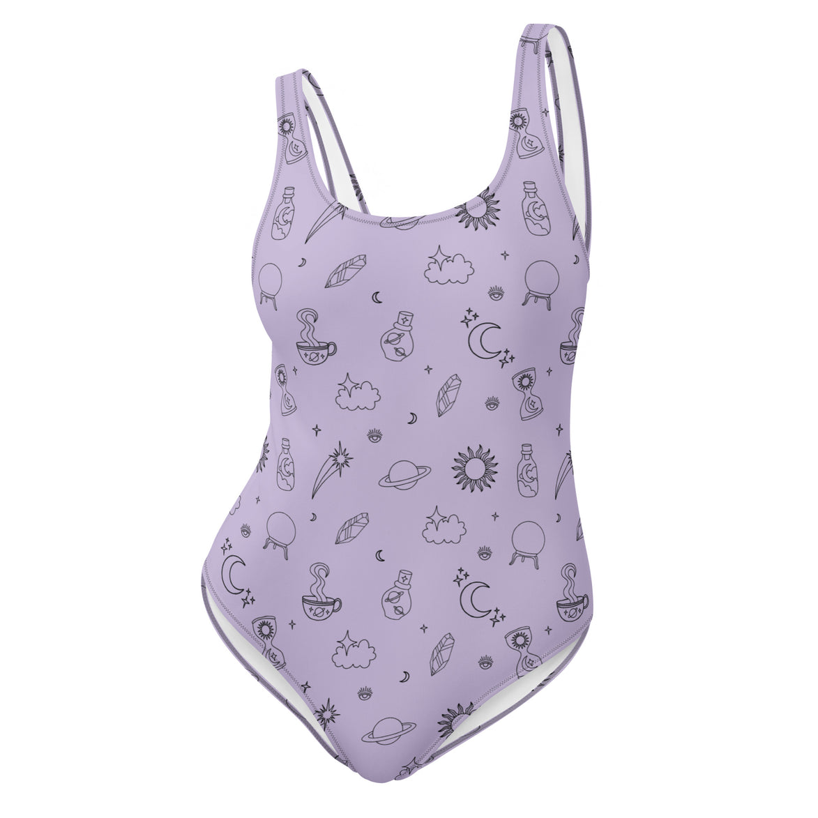Woman's Swimsuit 1-Piece Low Back Celestial Magick