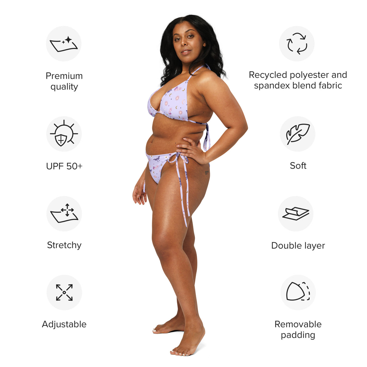 Woman's Bikini - String Bikini - Crystal Moon Moth