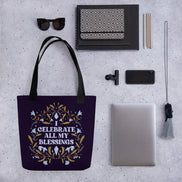 Woman's Tote bag - Eco-friendly - For the Witchy Woman - I Celebrate My Blessings Tote Bag