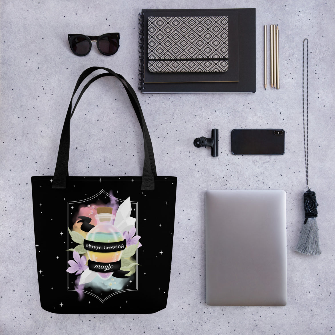 Woman's Tote bag - Eco-friendly - For the Witchy Woman - Always Brewing Magic Tote Bag