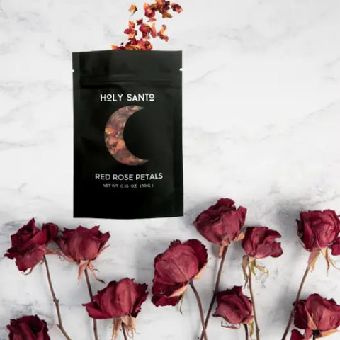 It’s easy to see why intoxicating Rose petals are the most popular herb for love spells. In this post, Cj from Holy Santo shares with us some great ways to use rose petals like the Goddess you are. Check out her products in our boutique and sign up to receive our July 2021 Herbal Alchemy Box which features her red rose petals.